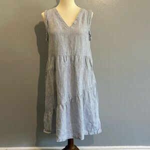 Lucky Brand Linen Striped Dress